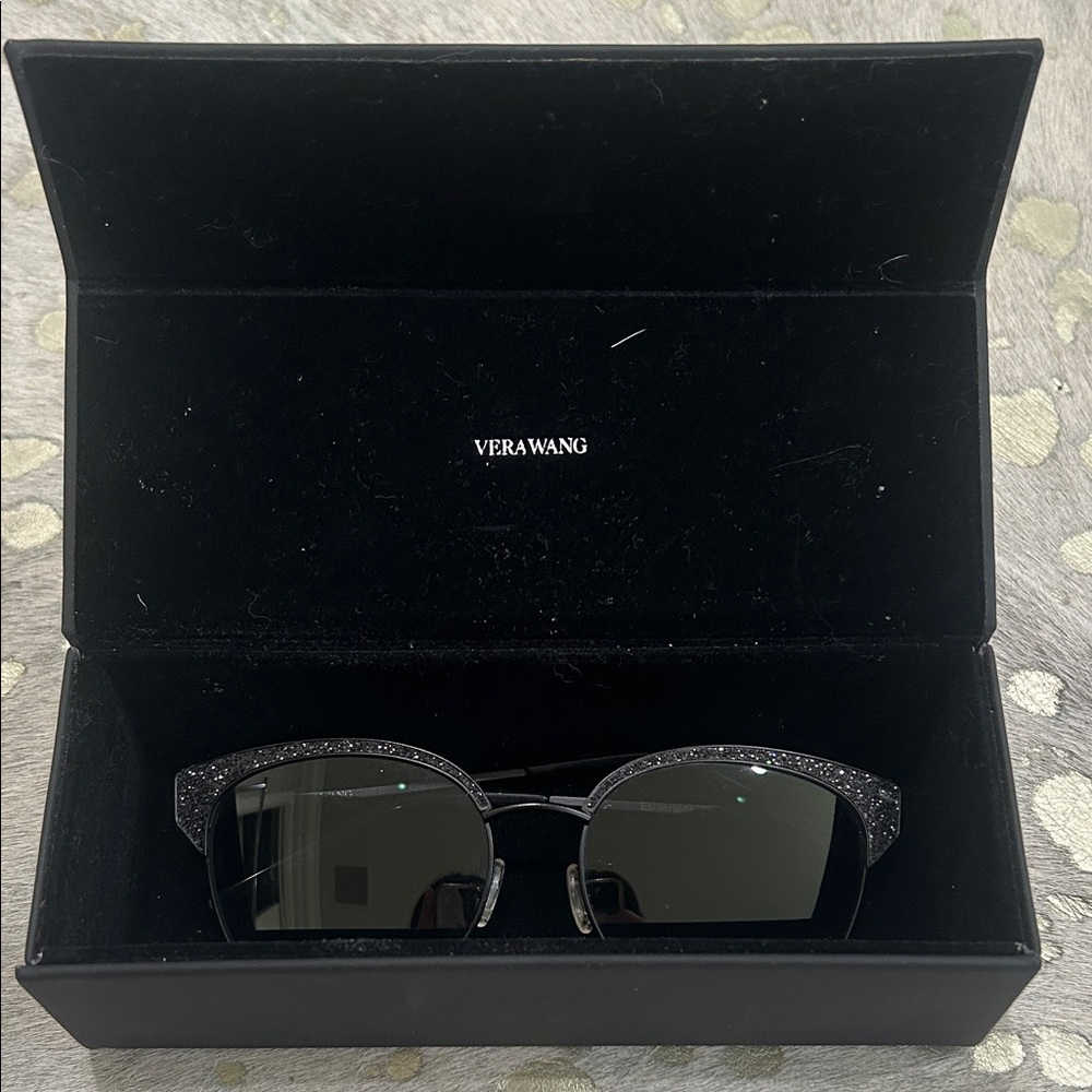 Vera Wang Glitter Black Sunglasses